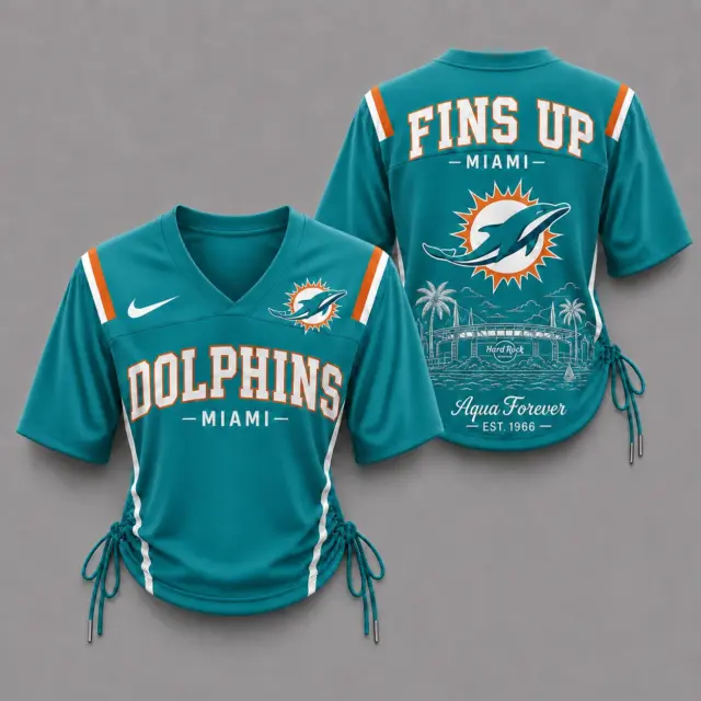 Miami Dolphins Women’s Lace-Up Jersey