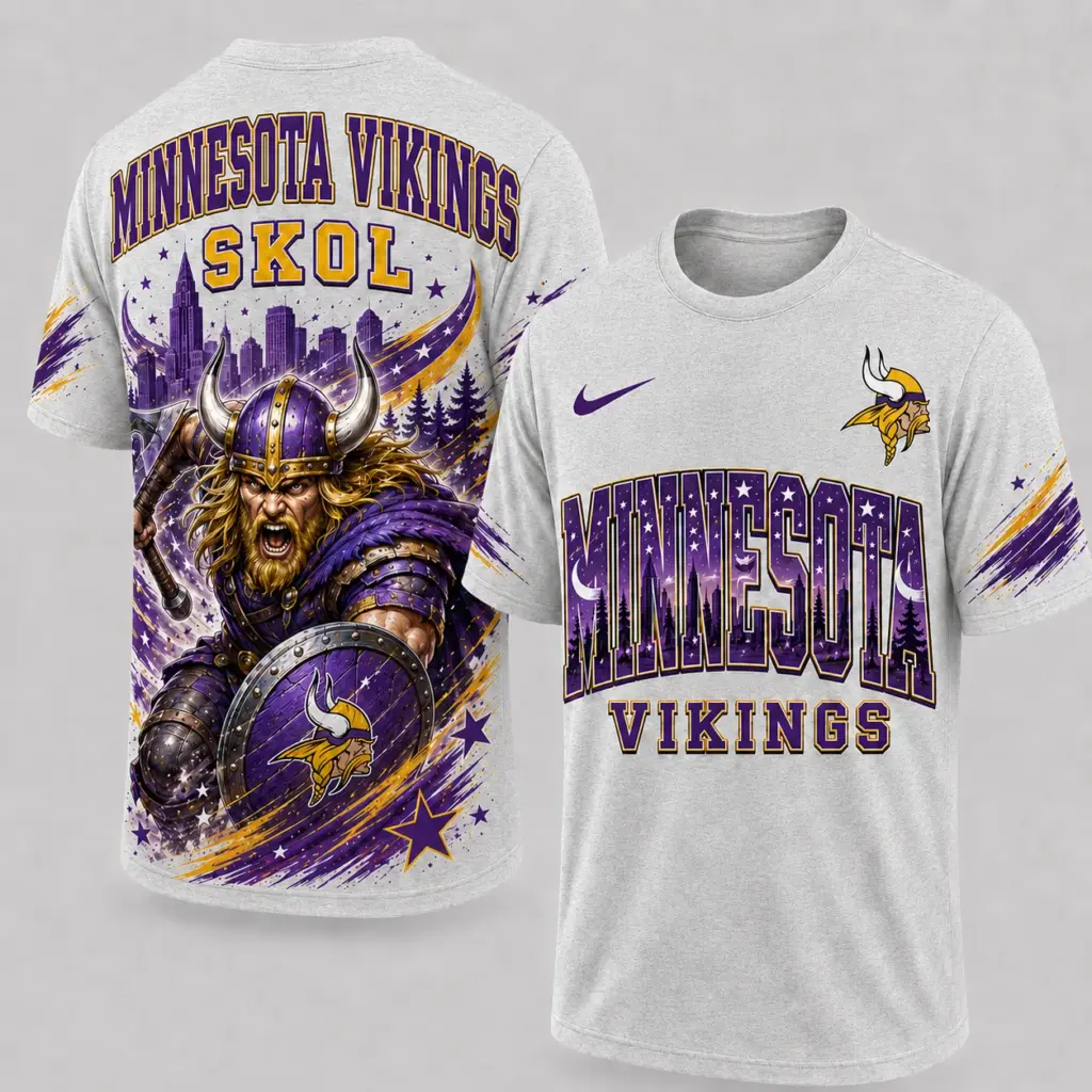 Minnesota Vikings Mascot 3D Graphic T-shirt