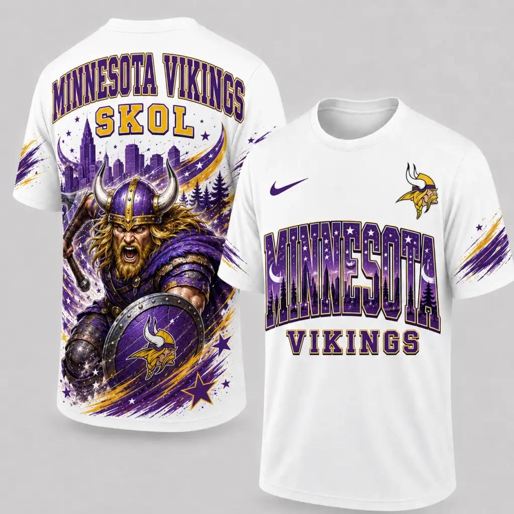 Minnesota Vikings Mascot 3D Graphic T-shirt