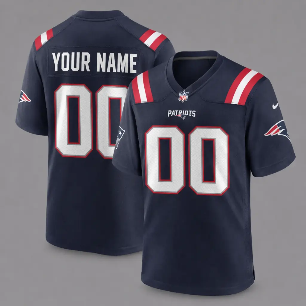 New England Patriots Custom Game Football Jersey