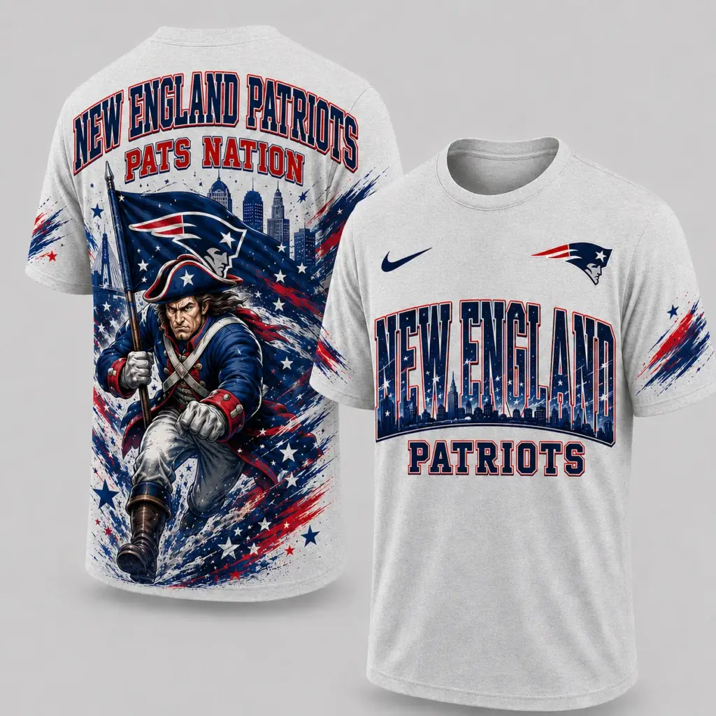New England Patriots Mascot 3D Graphic T-shirt
