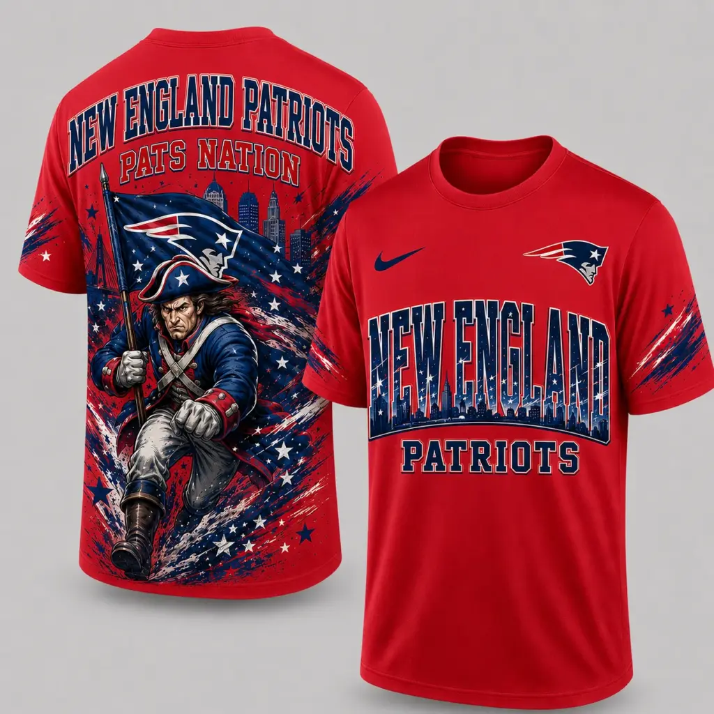 New England Patriots Mascot 3D Graphic T-shirt