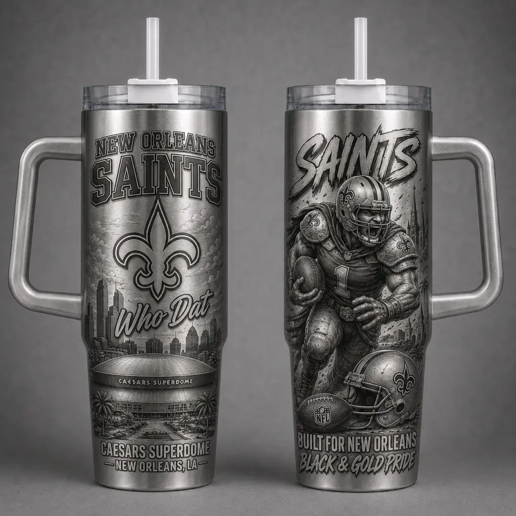 New Orleans Saints 40oz Stanley Tumbler