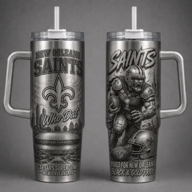 New Orleans Saints 40oz Stanley Tumbler