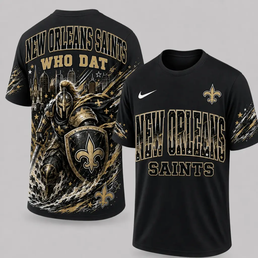 New Orleans Saints Mascot 3D Graphic T-shirt