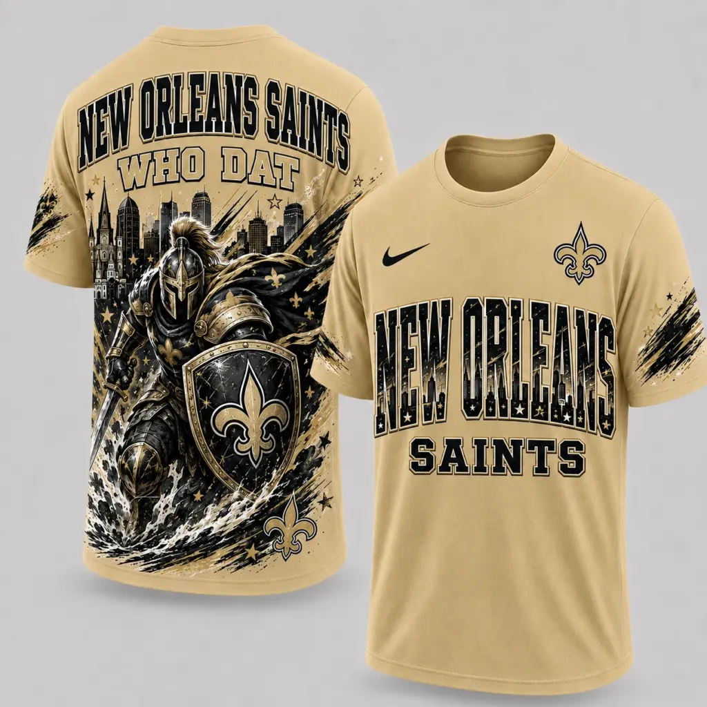 New Orleans Saints Mascot 3D Graphic T-shirt