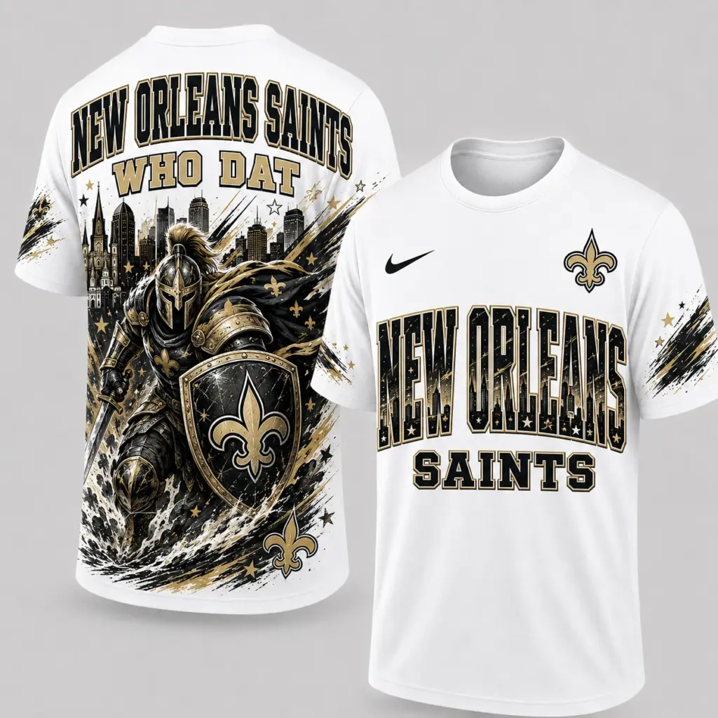 New Orleans Saints Mascot 3D Graphic T-shirt