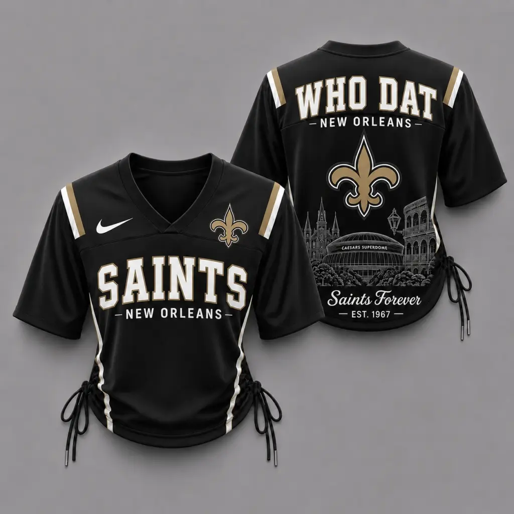 New Orleans Saints Women’s Lace-Up Jersey