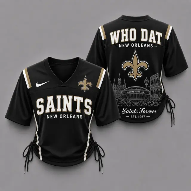 New Orleans Saints Women’s Lace-Up Jersey