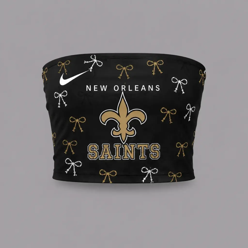 New Orleans Saints Premium Strapless Top & Elasticated Trousers Two-Piece Set V2