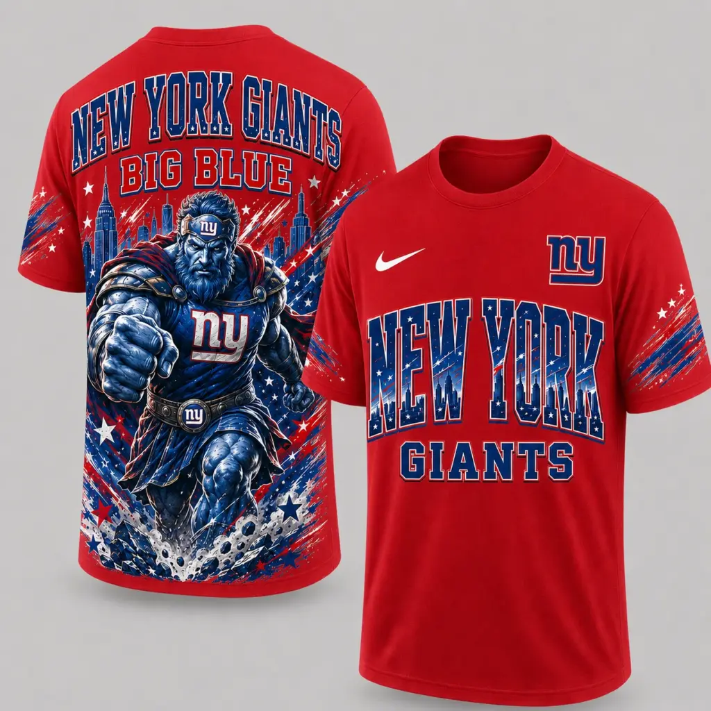 New York Giants Mascot 3D Graphic T-shirt