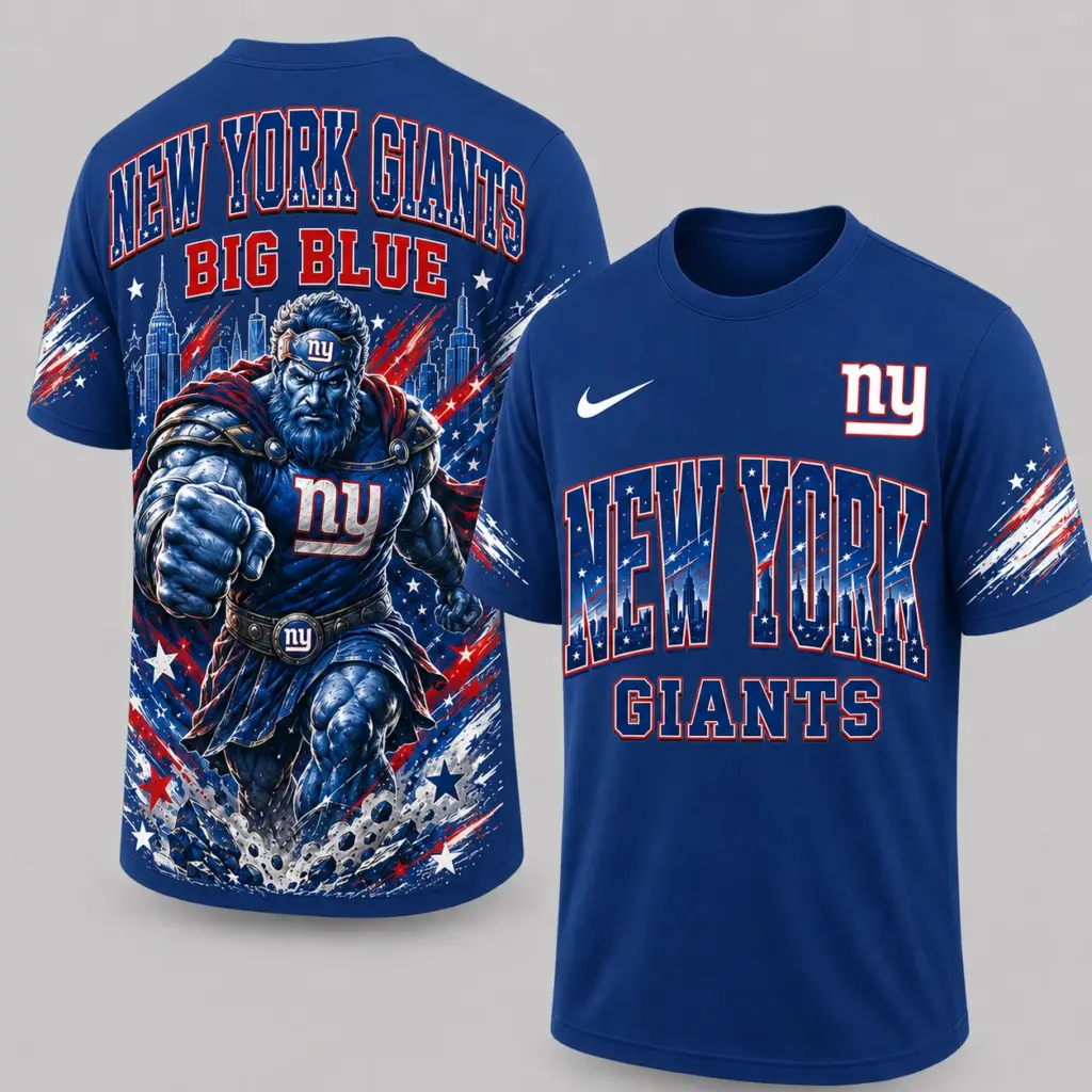 New York Giants Mascot 3D Graphic T-shirt