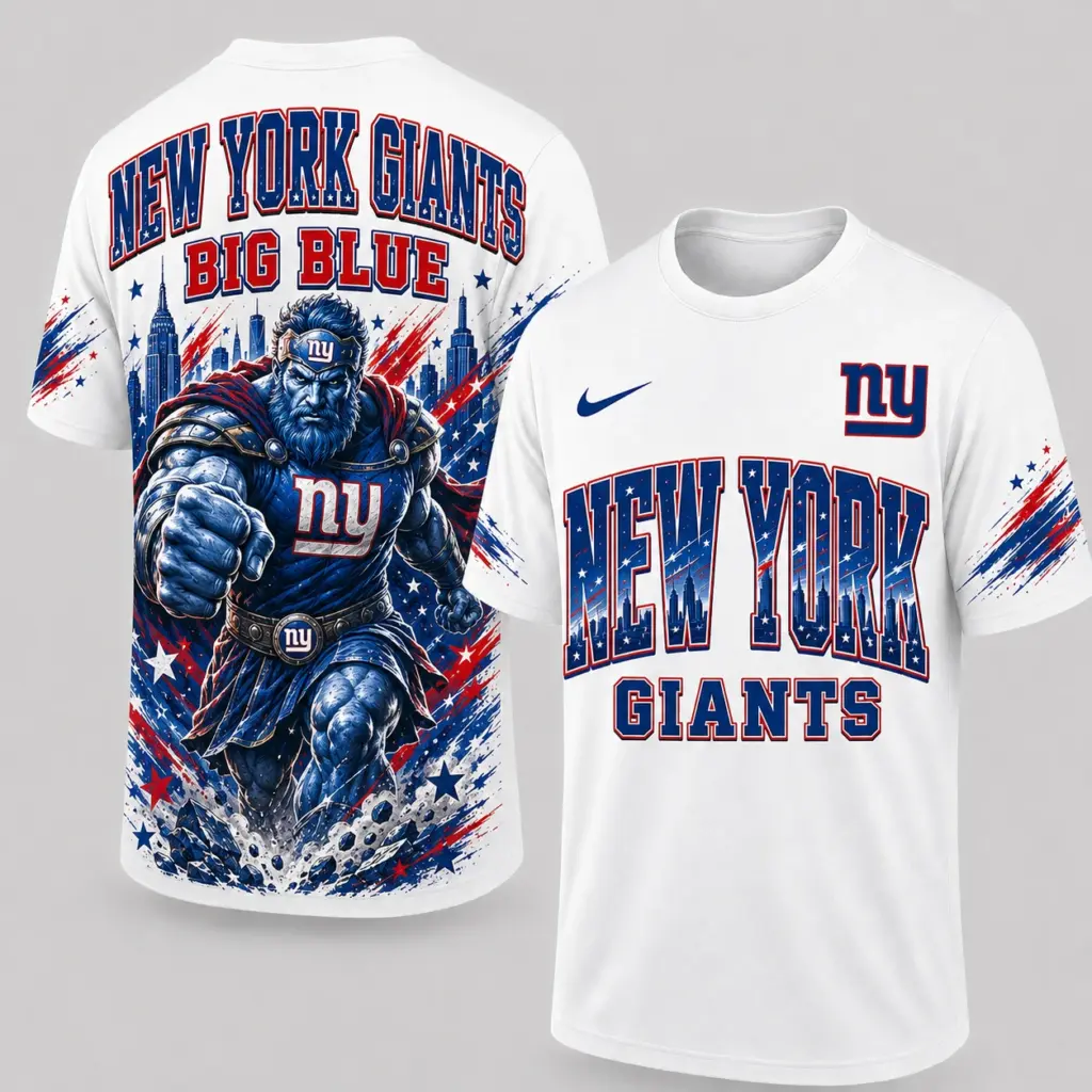 New York Giants Mascot 3D Graphic T-shirt