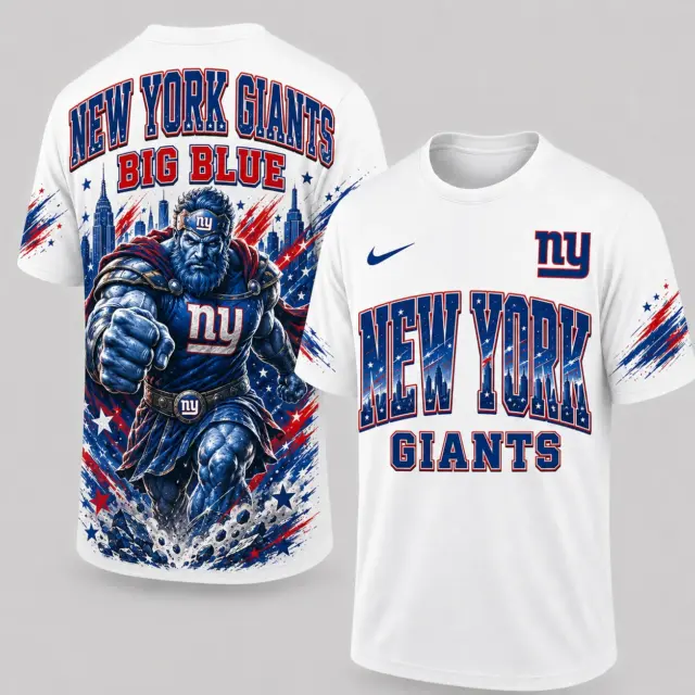 New York Giants Mascot 3D Graphic T-shirt
