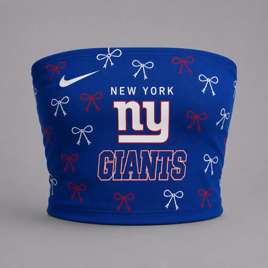 New York Giants Premium Strapless Top & Elasticated Trousers Two-Piece Set V2
