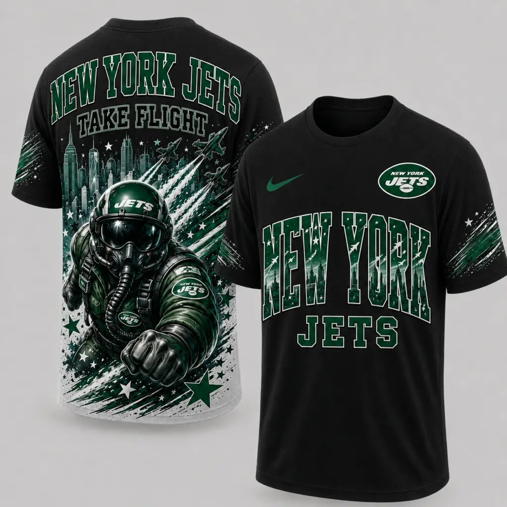 New York Jets Mascot 3D Graphic T-shirt