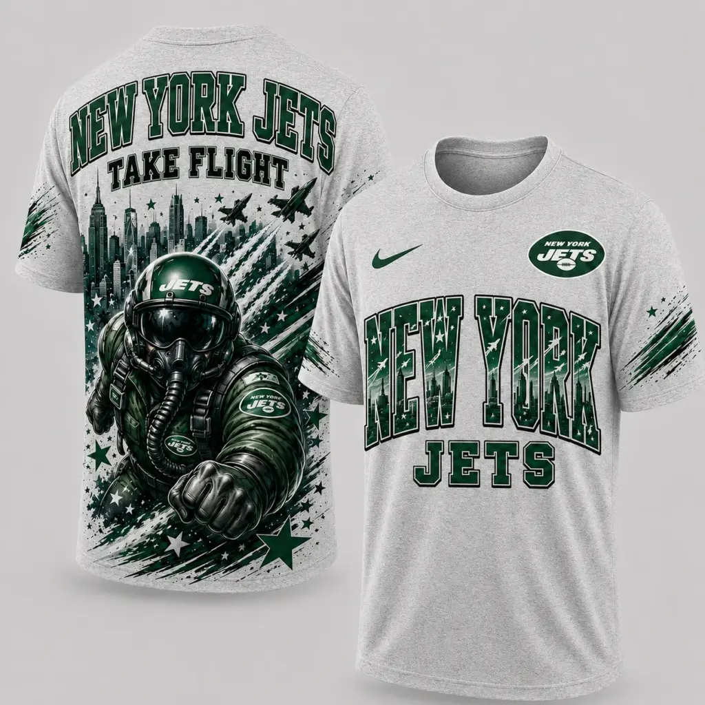 New York Jets Mascot 3D Graphic T-shirt