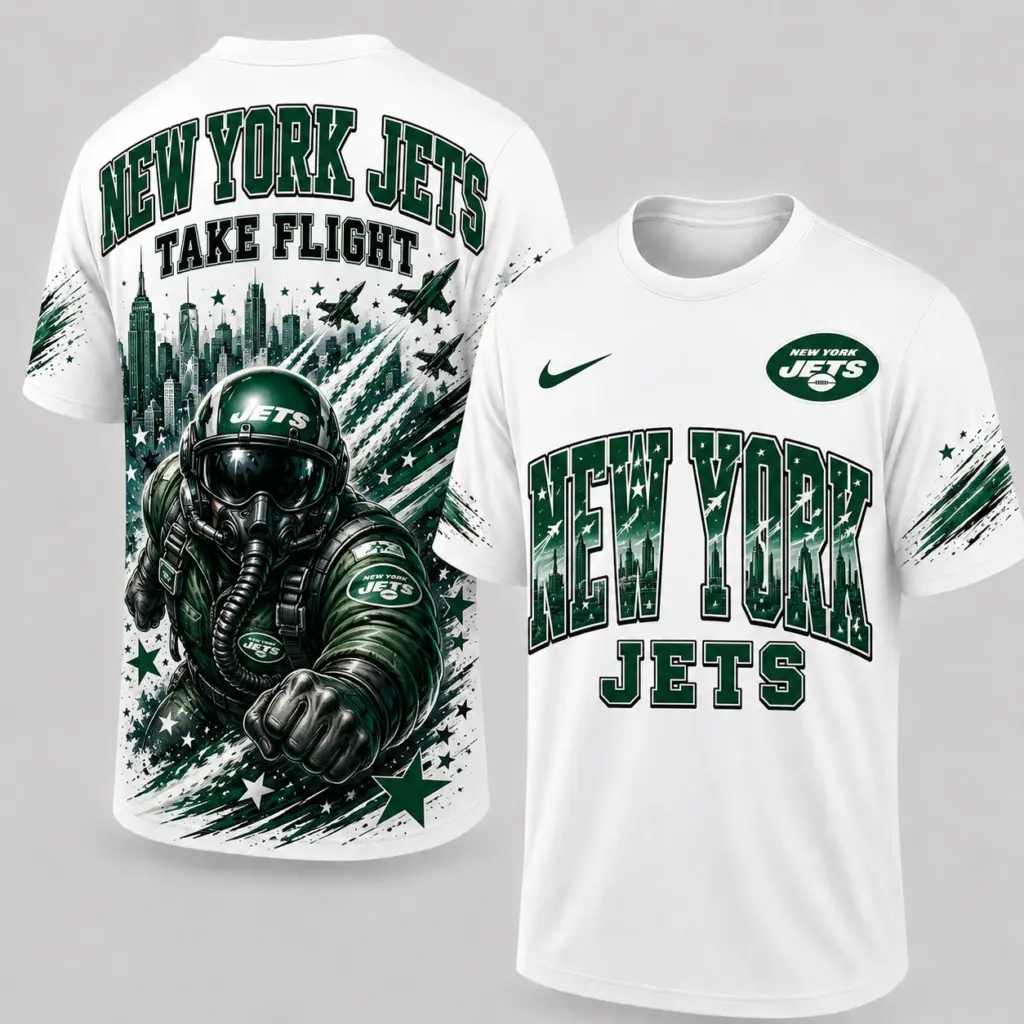 New York Jets Mascot 3D Graphic T-shirt