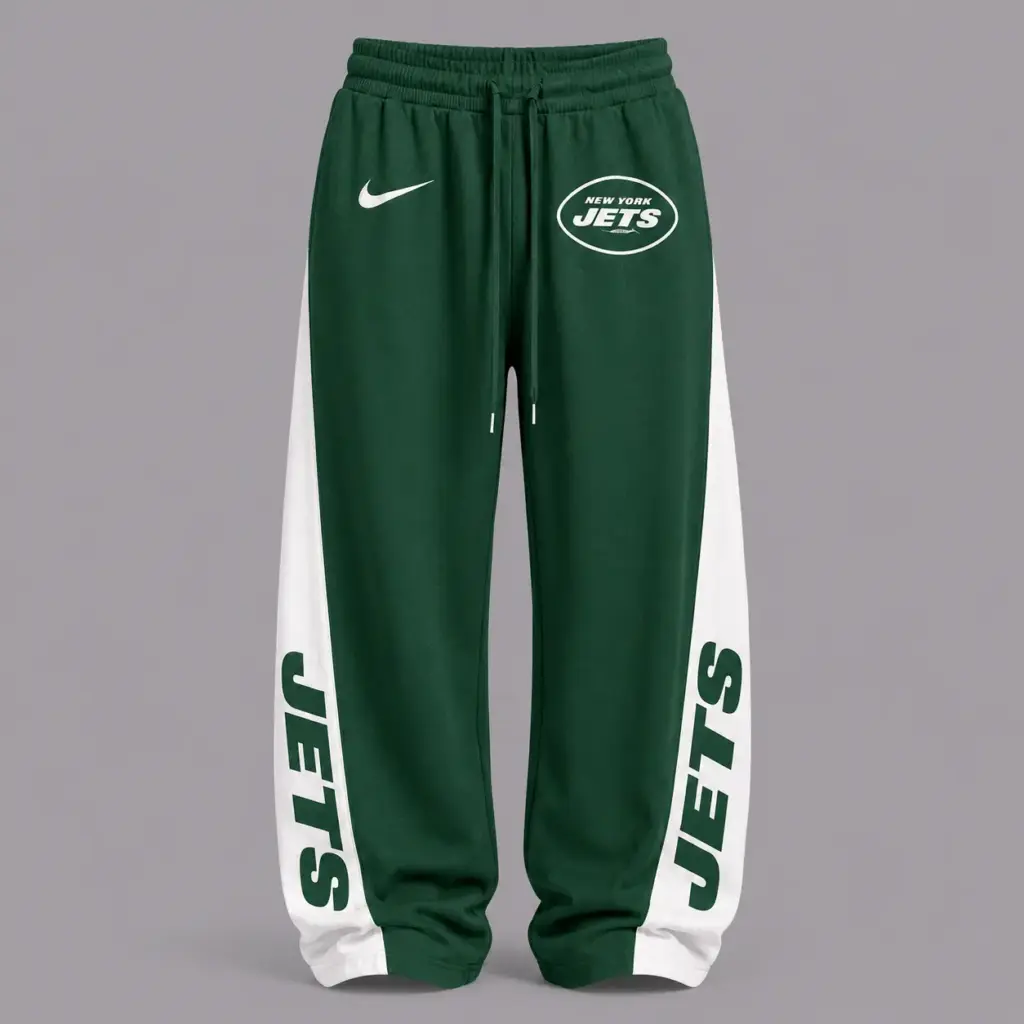 New York Jets Premium Strapless Top & Elasticated Trousers Two-Piece Set V2