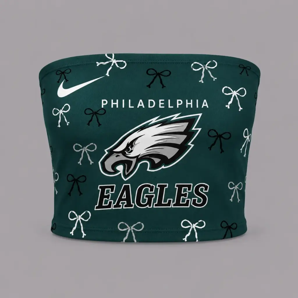 Philadelphia Eagles Premium Strapless Top & Elasticated Trousers Two-Piece Set V2