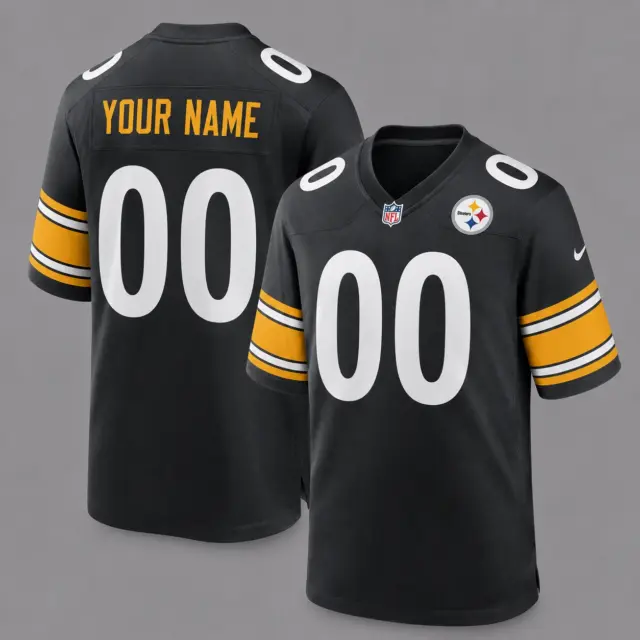 Pittsburgh Steelers Custom Game Football Jersey