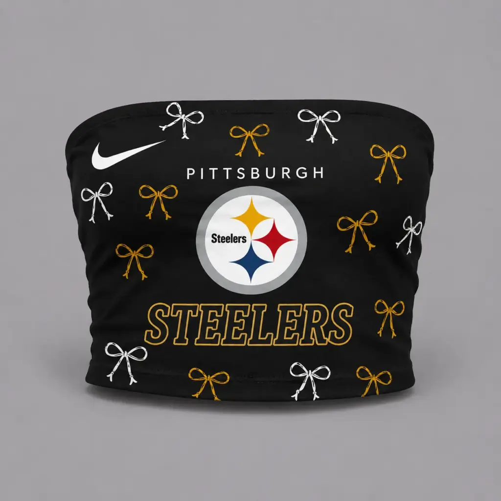 Pittsburgh Steelers Premium Strapless Top & Elasticated Trousers Two-Piece Set V2