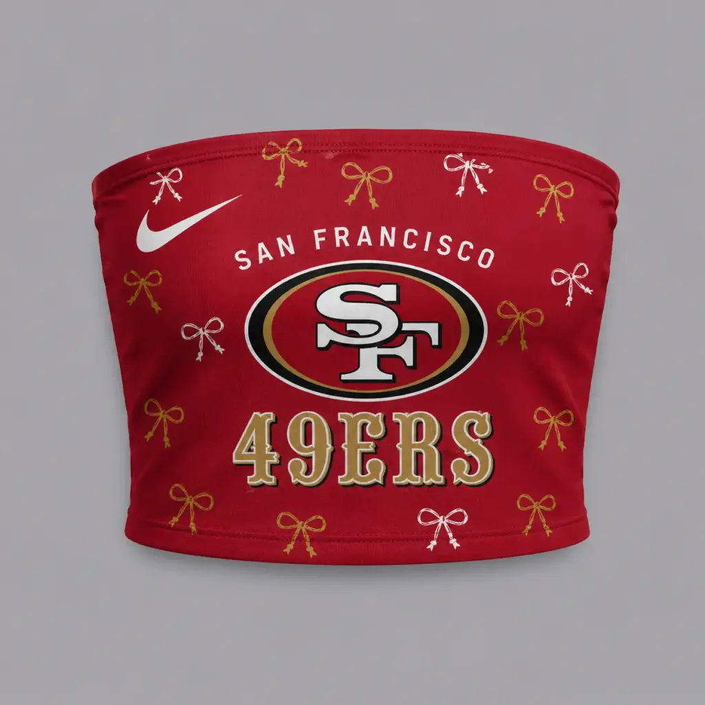 San Francisco 49ers Premium Strapless Top & Elasticated Trousers Two-Piece Set V2