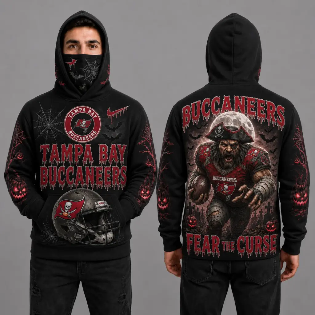 Tampa Bay Buccaneers Halloween Mascot 3D Graphic Mask Hoodie