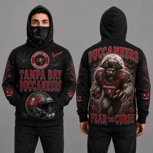 Tampa Bay Buccaneers Halloween Mascot 3D Graphic Mask Hoodie