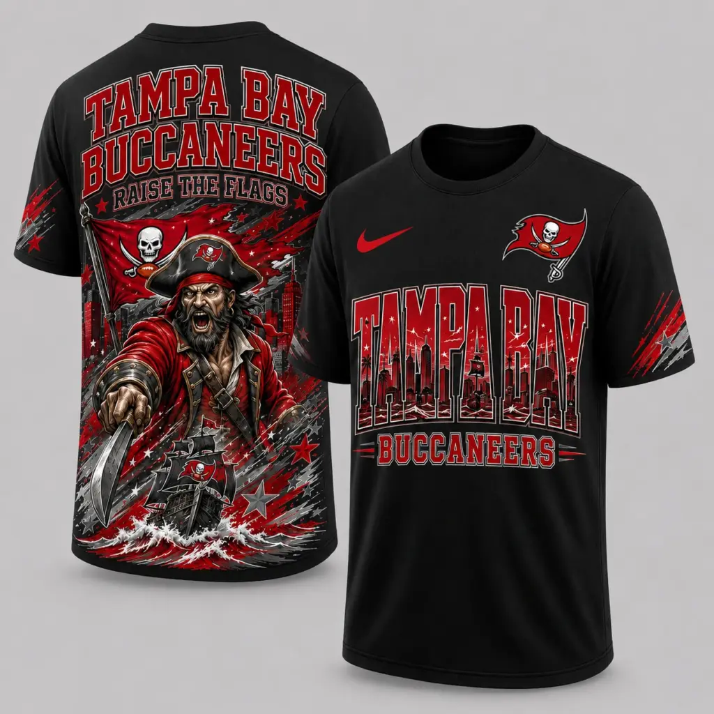 Tampa Bay Buccaneers Mascot 3D Graphic T-shirt
