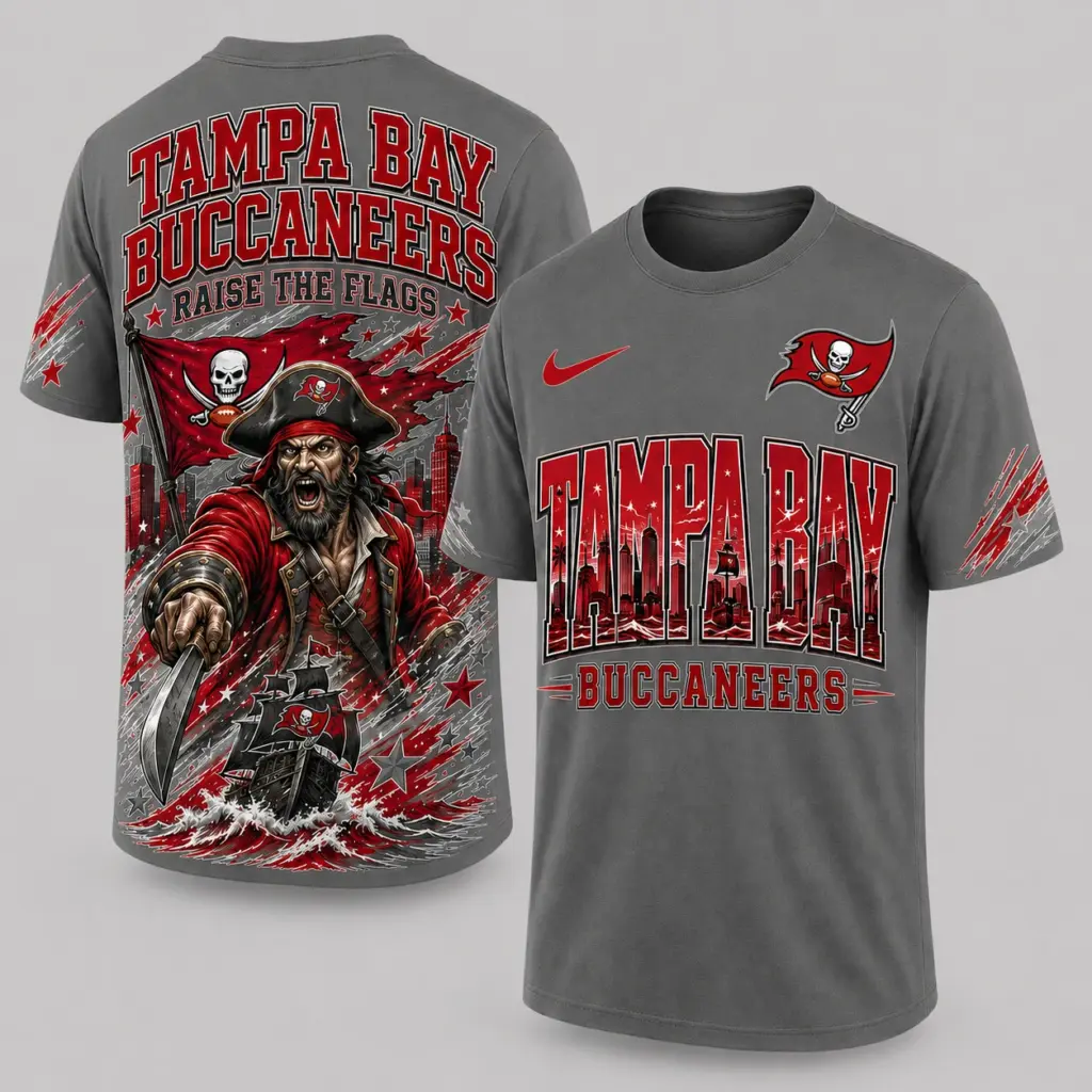 Tampa Bay Buccaneers Mascot 3D Graphic T-shirt