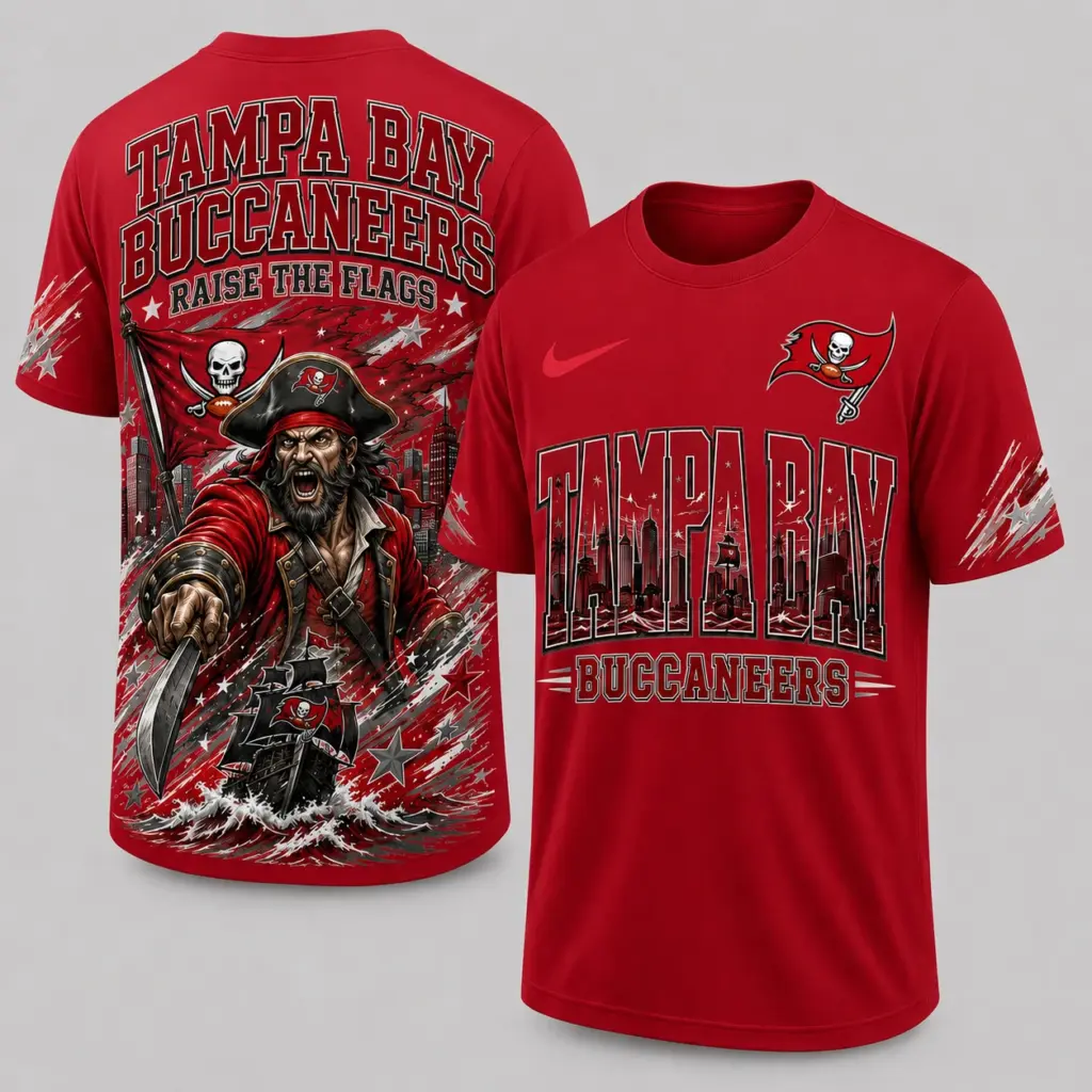 Tampa Bay Buccaneers Mascot 3D Graphic T-shirt