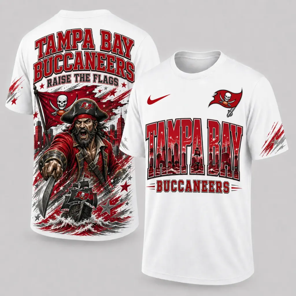 Tampa Bay Buccaneers Mascot 3D Graphic T-shirt