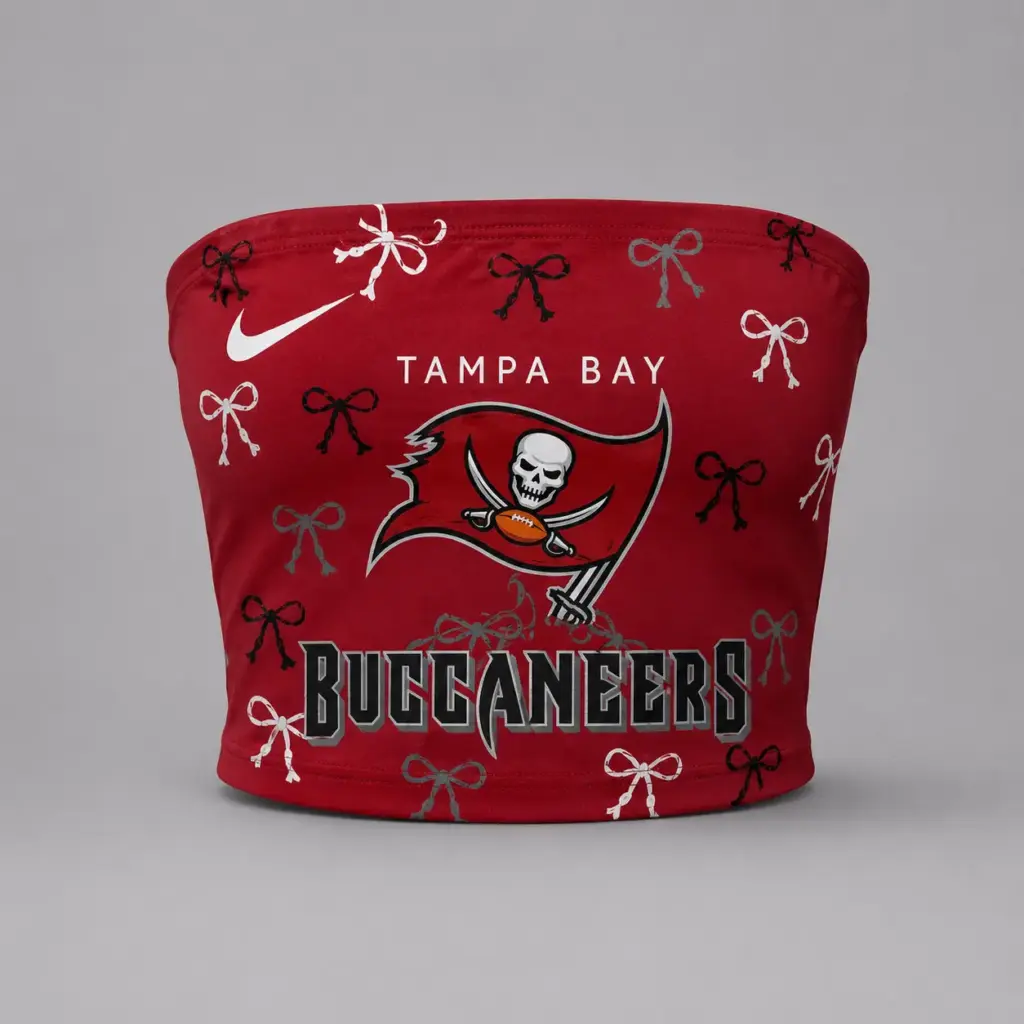 Tampa Bay Buccaneers Premium Strapless Top & Elasticated Trousers Two-Piece Set V2