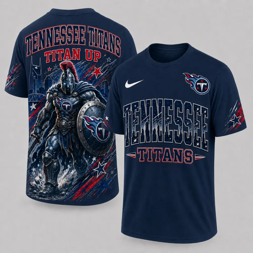 Tennessee Titans Mascot 3D Graphic T-shirt