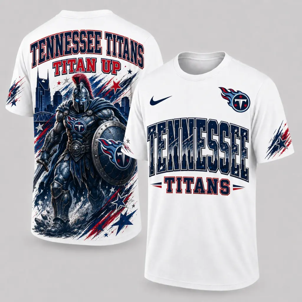 Tennessee Titans Mascot 3D Graphic T-shirt