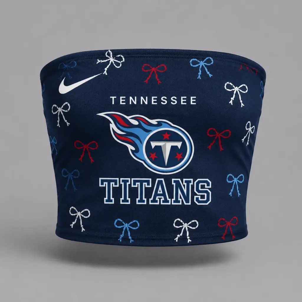 Tennessee Titans Premium Strapless Top & Elasticated Trousers Two-Piece Set V2