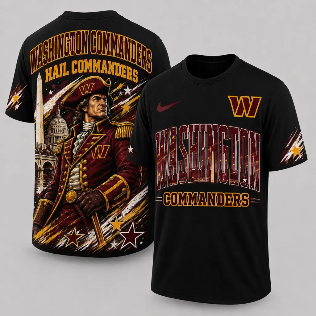 Washington Commanders Mascot 3D Graphic T-shirt