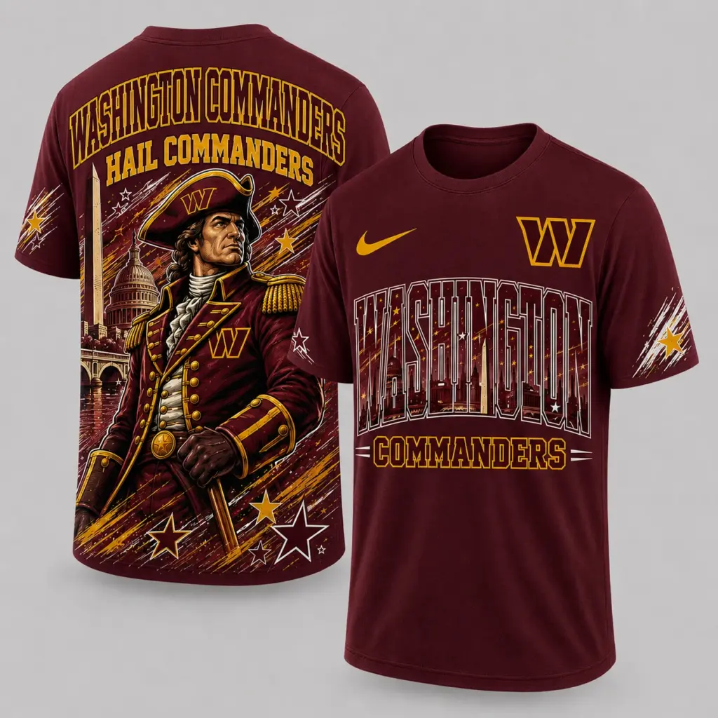 Washington Commanders Mascot 3D Graphic T-shirt
