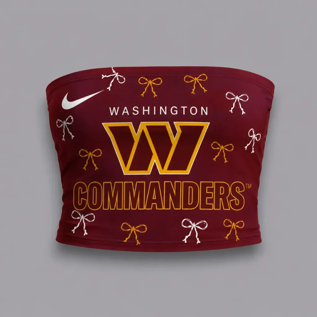 Washington Commanders Premium Strapless Top & Elasticated Trousers Two-Piece Set V2